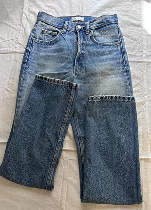Джинси прямі сині zara straight 2