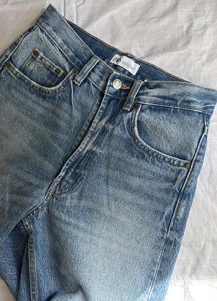 Джинси прямі сині zara straight 6