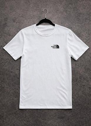 Футболка the north face білий котон