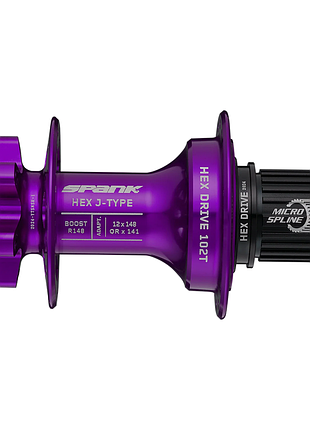 Втулка задняя spank hex j-type boost r148 xd 32h, purple