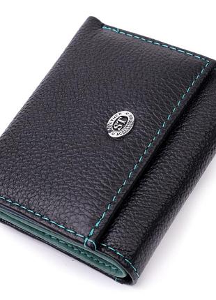 Женский небольшой кошелек из натуральной кожи st leather 19504 черный