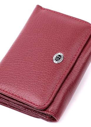 Женский кошелек горизонтального типа из натуральной кожи st leather 19479 бордовый