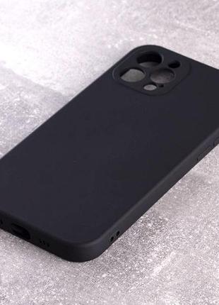 Силіконовий чохол soft silicone case для iphone 12 pro (без лого) чорний