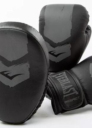 Комплект для бокса everlast prospect 2 mitt kit черный, серый уни osfm
