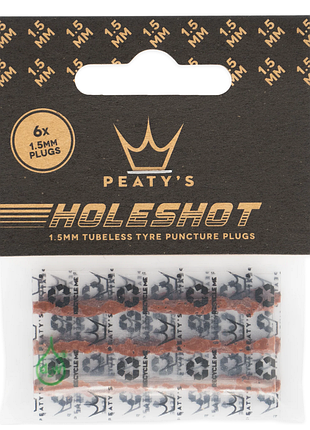 Джгут для безкамерки peaty's holeshot tubeless puncture plugger refill pack, 6х 1.5mm