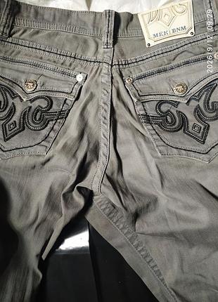 Новые премиум джинсы mek dnm (mek denim) 32/34 вышивка y2k гранж модель brisbane, straight