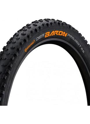 Покришка безкамерна continental der baron projekt 27.5 " x2. 6, чорна, складна, protection apex, skin