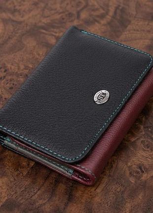 Зручний гаманець для дівчат із натуральної шкіри st leather 22497 різнокольоровий