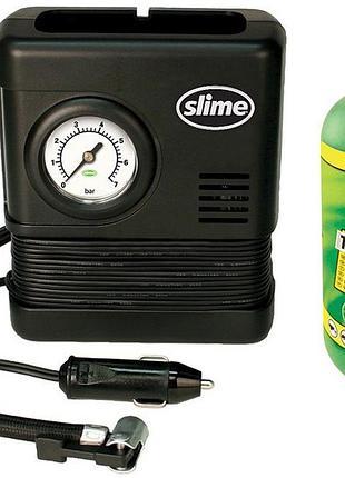Ремкомплект для автопокрышек slime smart spair (герметик + воздушный компрессор)