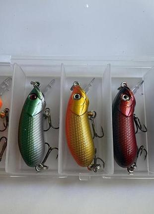 Воблеры crankbait 5см 8г – комплект 5 шт в коробке
