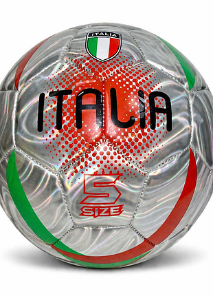 Футбольний м'яч italia №5 pvc сріблястий 22566