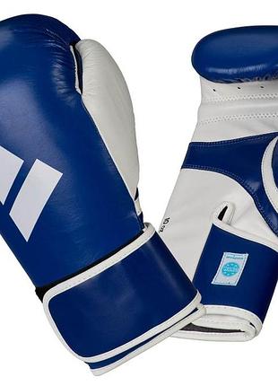 Перчатки для бокса и кикбоксинга adidas speed 165 с лицензией wako | сине/белый | adisbg165wk