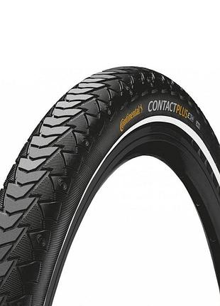 Покрышка continental contact plus 28"x1.6, safetyplus breaker, светоотражающая