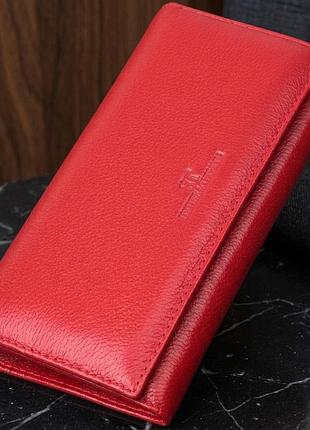 Отменный женский кошелек из натуральной кожи st leather 22524 красный