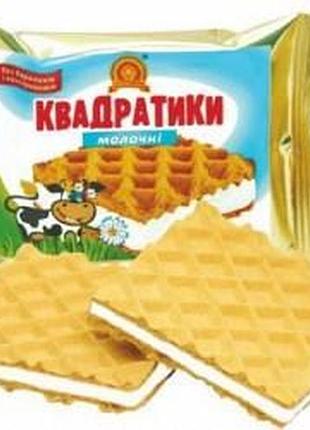Конфеты вафельные асорти квадратики молочные 1,5кг добрый смак
