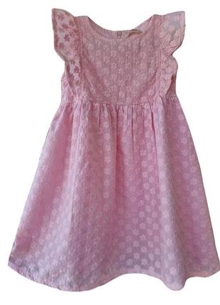 Летнее розовое платье для девочки 92-116 см 92