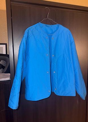 Куртка german apparel блакитна, стьобана, s/m/l