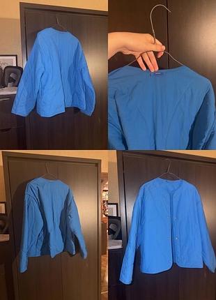 Куртка german apparel блакитна, стьобана, s/m/l 5