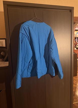 Куртка german apparel блакитна, стьобана, s/m/l 3
