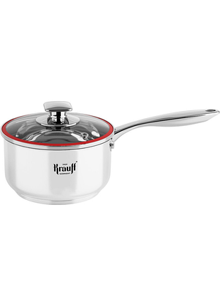 Ківш із кришкою krauff prime chef 26-238-068 14 см 1.2 л сріблястий 5127298