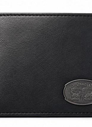 Чоловічий гаманець levi's оригінал зі сша портмоне levi's 31lp220195 чорний у фірмовій коробці