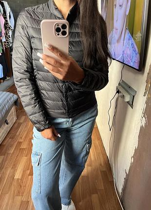 Пуховик мікро h&m оригінал р.s,m пух 90% 4