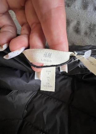 Пуховик мікро h&m оригінал р.s,m пух 90% 9