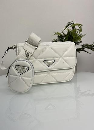 ❌ prada re-nylon padded shoulder white