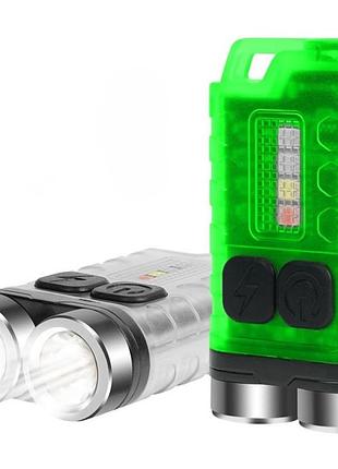 Фонарь s02/v3-2lm+4smd(rgb), li-ion аккумулятор, зу type-c