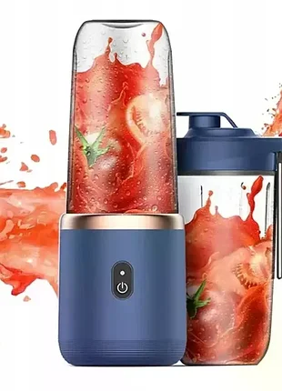 Портативний блендер juice cup 5974 • блендер juice cup 5974 з 2 чашками по 400 мл і питною кришкою з клапаном для смузі та коктейлів