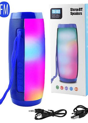Bluetooth-колонка tg157, speakerphone, радио, blue