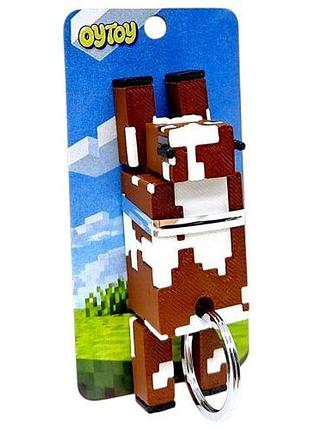 Брелок (3d печать) minecraft cow / корова, стандартная