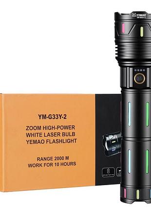 Фонарь yemao ym-g33y-2 tg 40w, 3x361350, зу type-c, zoom