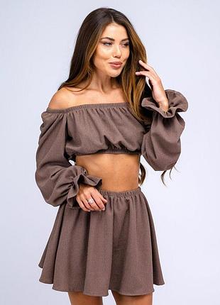 Костюм slavni liana женский коричневый