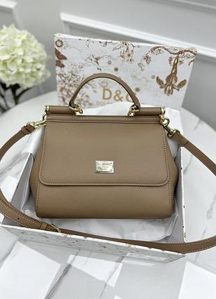 Сумка dolce&gabbana sicily medium - premium коричневый 26cm есть