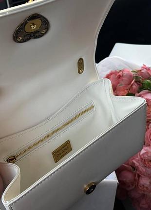 Dolce&gabbana medium devotion bag in white 3