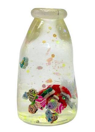 Сквиш антистресс "бутылка с фруктами" 8cm (прозрачный)