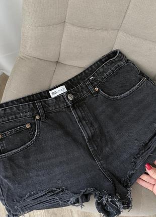 Джинсові шорти zara графіт