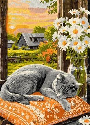 Картина за номерами — котячий сон ©art_selena_ua