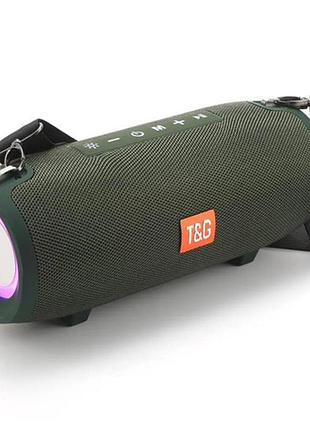 Bluetooth-колонка tg322 с rgb подсветкой, speakerphone, радио, green