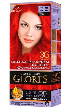 Краска для волос 5.5 (красная рябина) тм gloris