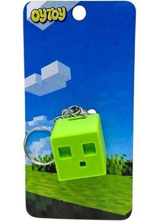 Брелок (3d печать) minecraft slime / слизень keychain