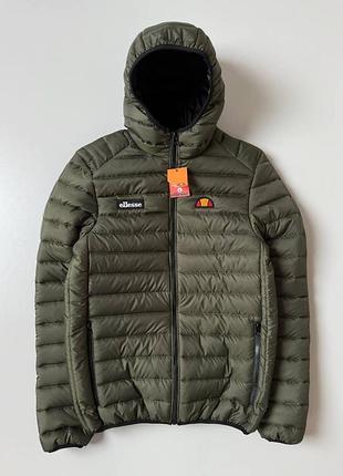 Мужская куртка ellesse весенняя осенняя хаки до 0*с ветровка элис демисезонная стеганая xl (bon)