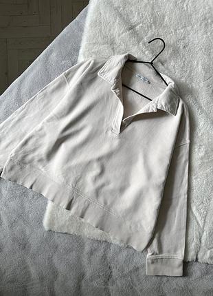 Бежевый свитшот zara