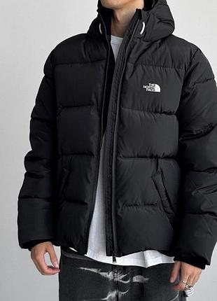 Чоловіча зимова куртка the north face чорна коротка до -25*с пуховик зе норд фейс m (b)