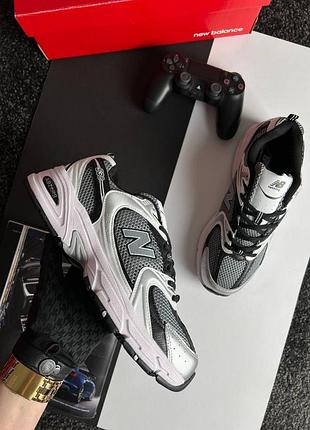 Чоловічі кросівки n*w b*lance 530 premium silver grey black 43