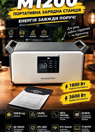 Портативная зарядная станция marstek m1200 1800w 1030wh