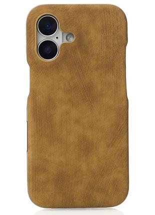Чехол leather case для iphone 16 desert titanium