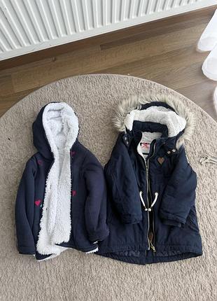 Осіння куртка для дівчинки від h&m на вік 2-3 роки + тепла кофта