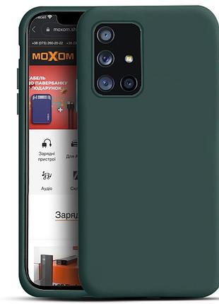 Силиконовый чехол soft silicone case для xiaomi mi note 10 (без лого) темно-зеленый